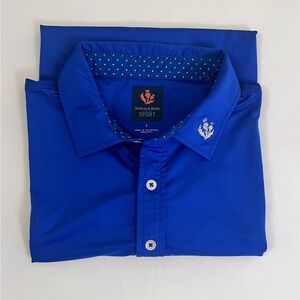 MEN’S COBALT BLUE GOLF POLO - Donald Ross Sport Size Large